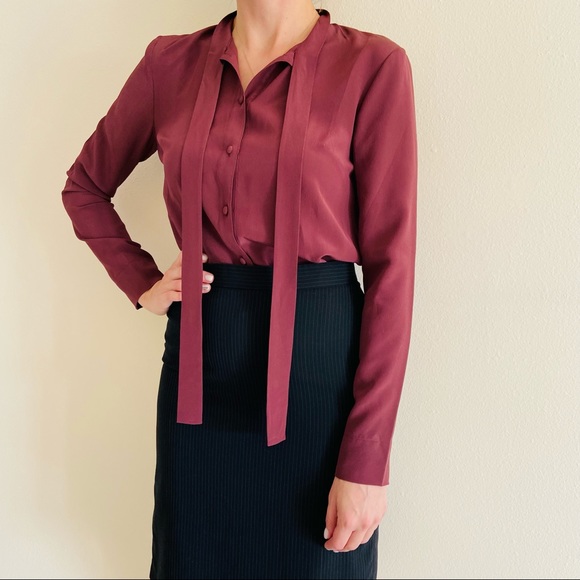 Tuxe Bodywear Boss 100% silk bodysuit blouse - Picture 2 of 8